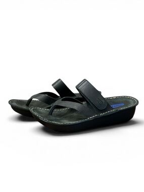 Wolky Women’s Tahiti Mighty Black Leather Sandal Black Size EU 37